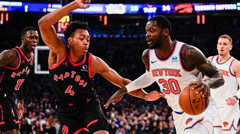 Knicks beat Raptors 136-130 behind a balanced effort in their first game without Robinson